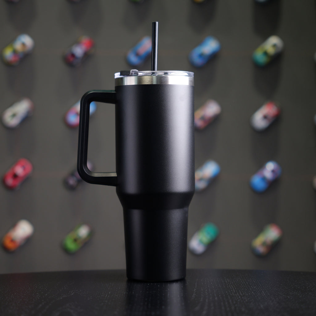 Tumbler din Inox Reciclat cu Perete Dublu & Capac cu Pai - 1200 ml