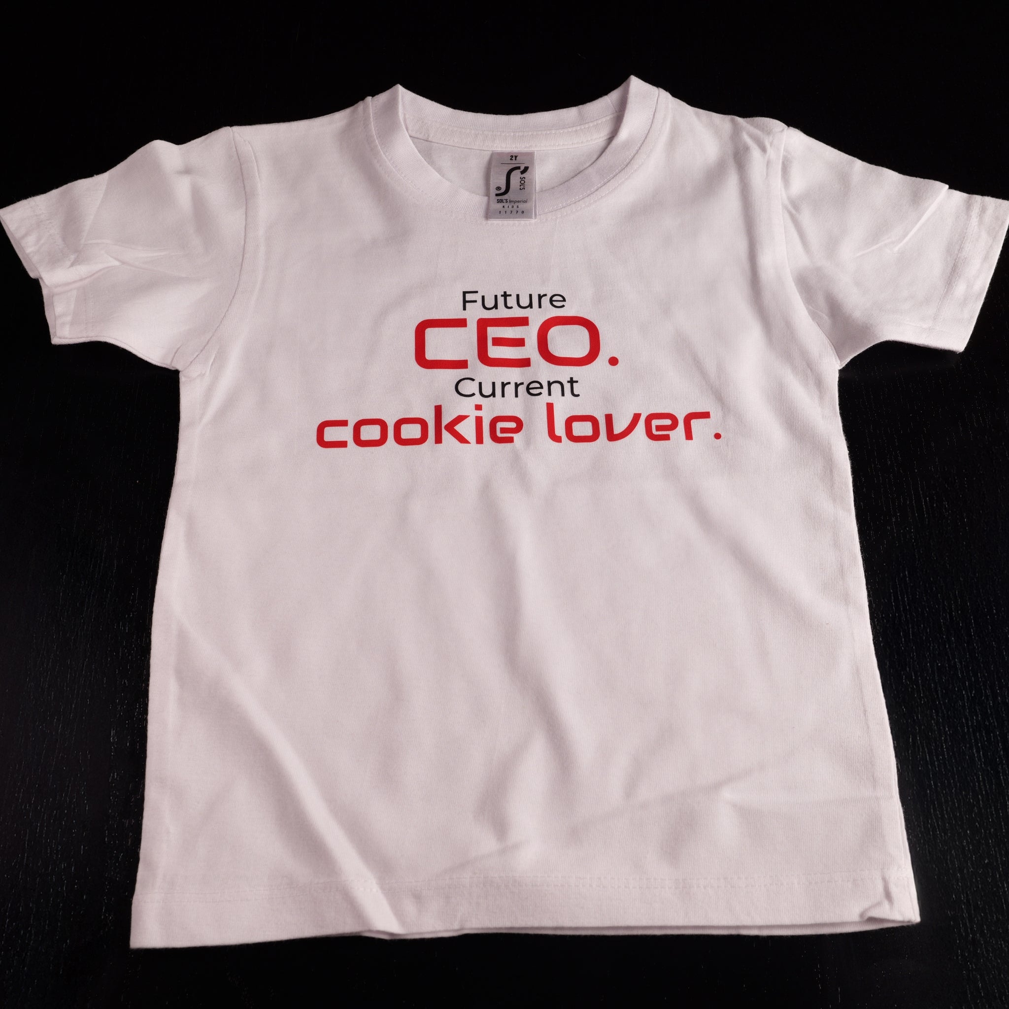 Tricou Copii | Future CEO. Current Cookie Lover. (2–6 ani)