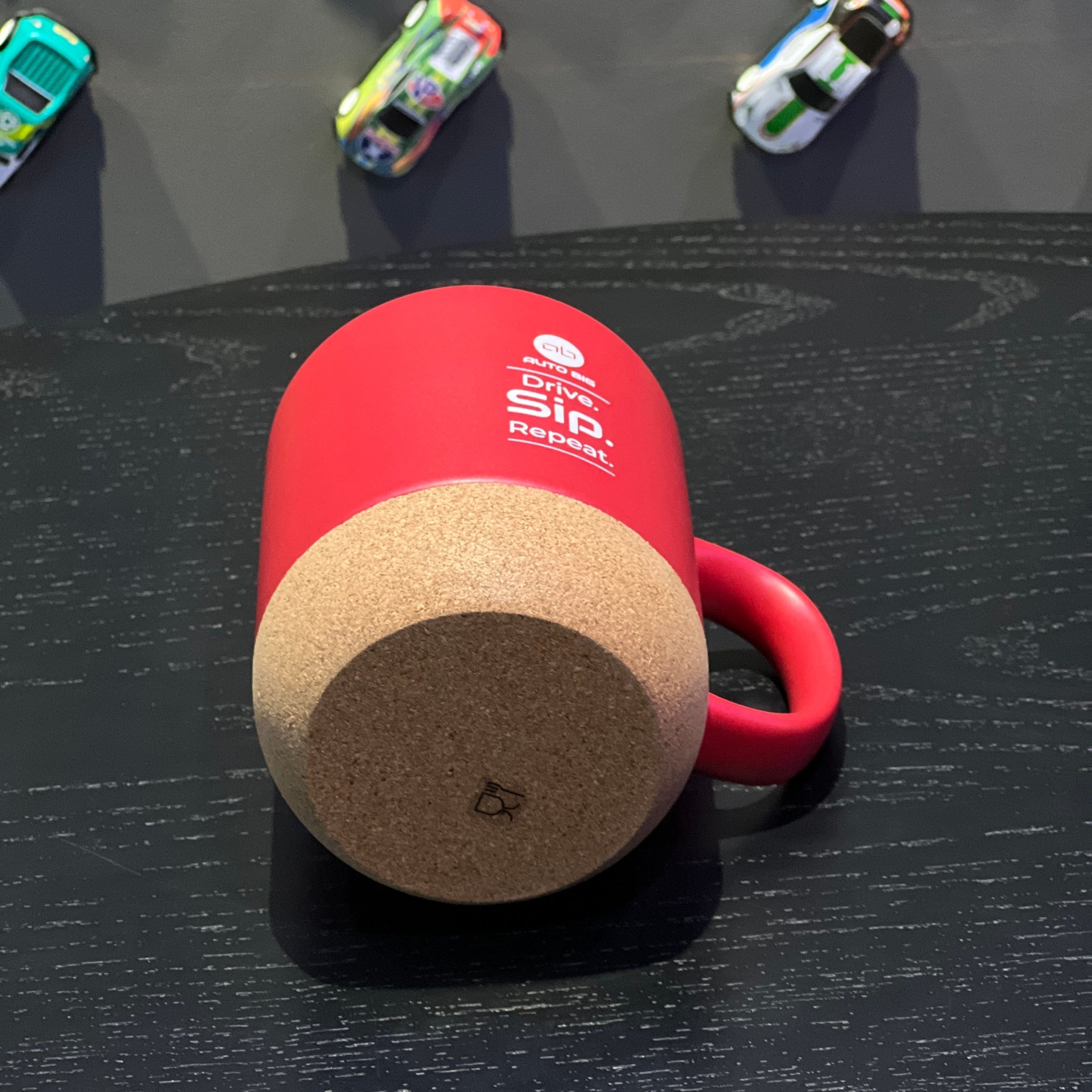 Cană Ceramică cu Bază din Plută și Capac, 325 ml