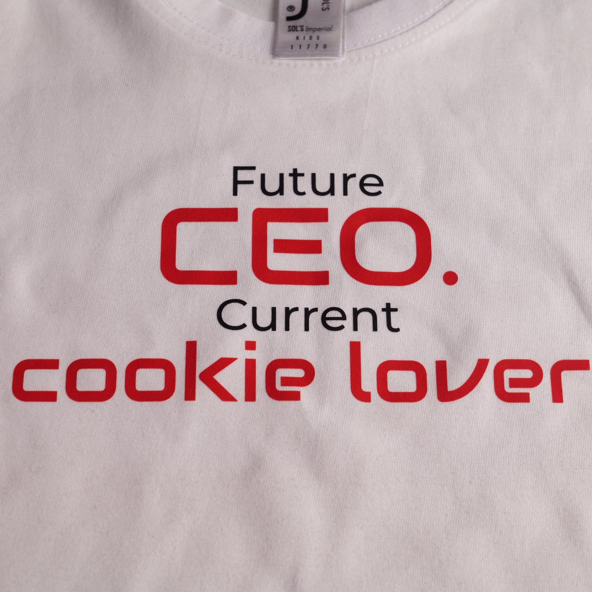 Tricou Copii | Future CEO. Current Cookie Lover. (2–6 ani)
